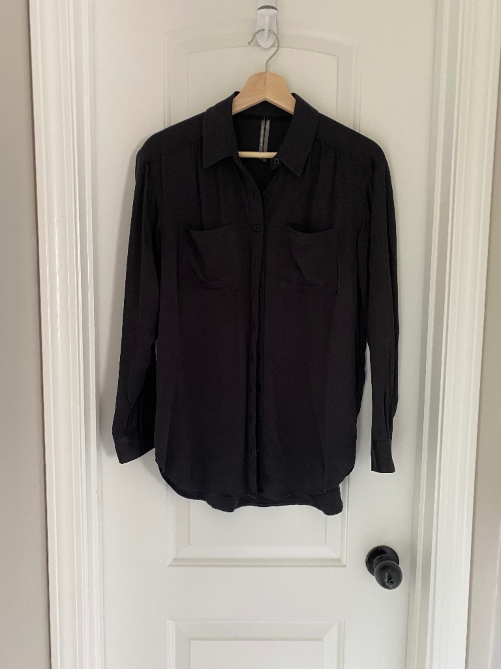 Anthropologie Black Button Down Shirt